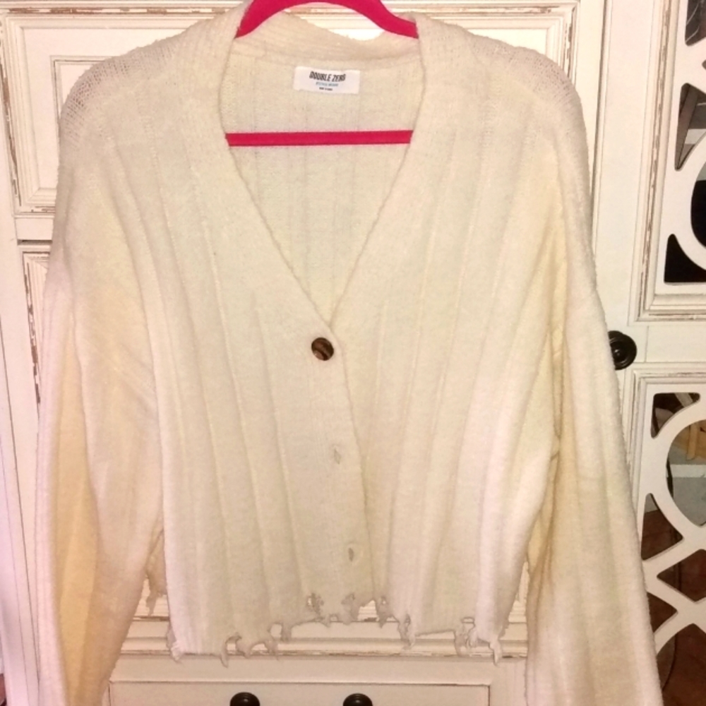 New double zero oversized Cardigan sweater